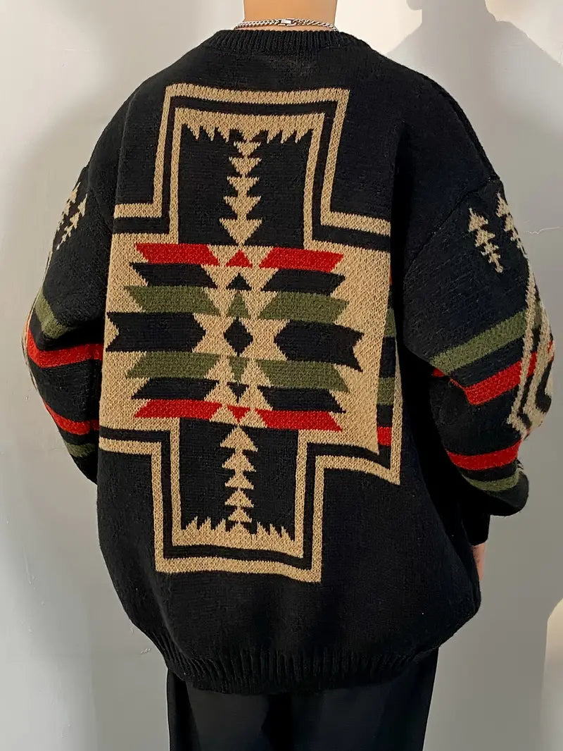 Charles – sweater med geometrisk print til mænd