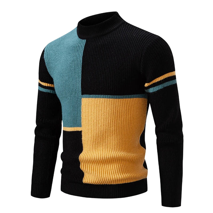 CARL - Strikket sweater med stand-up krave