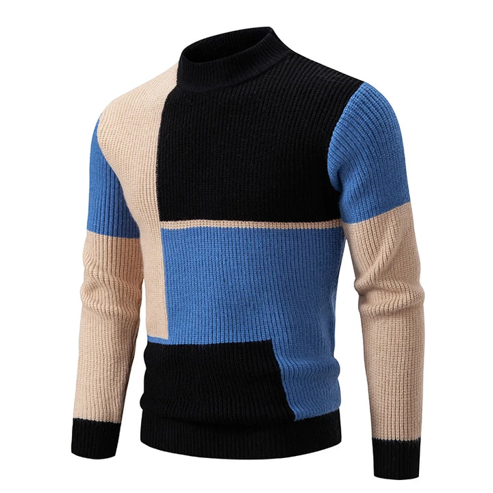 CARL - Strikket sweater med stand-up krave