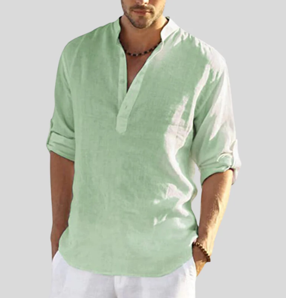 ADRIANO - Elegant hørskjorte med krave