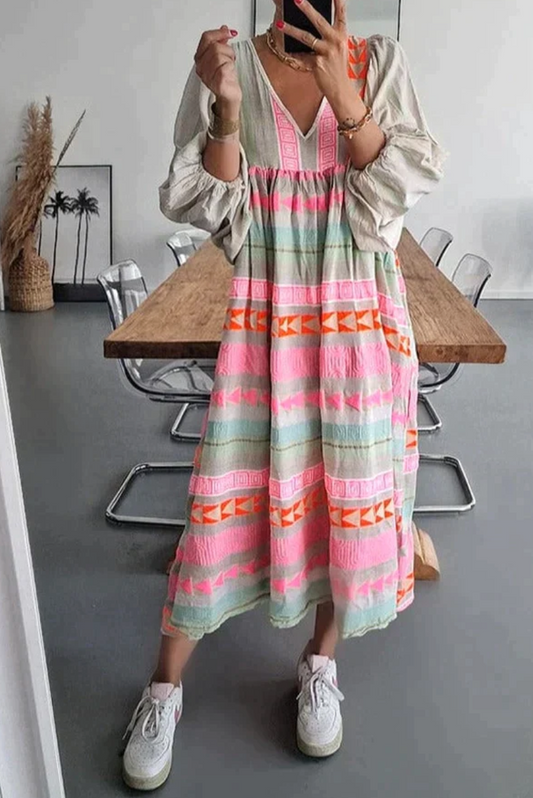 Helene - farverig kjole til sommer