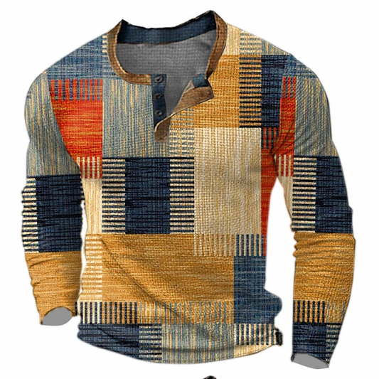 ANTONIO - Stilfuld sweater med vaffelstruktur til mænd (italiensk design)