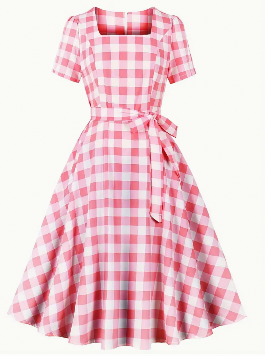 Retro chic  - smuk vintage polka kjole til forår/sommer