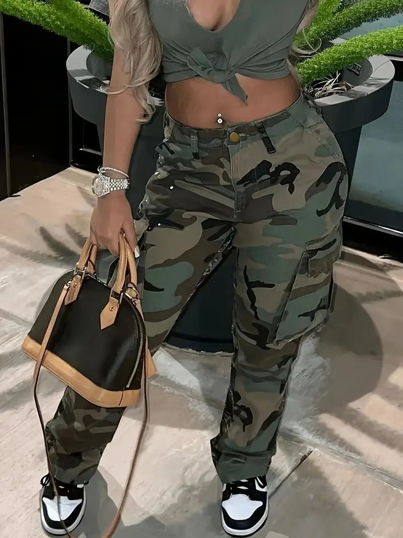 Ashley camouflage cargo jeans