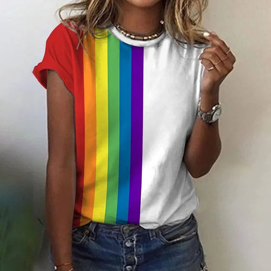 Nettie - stilfuld regnbueskjorte