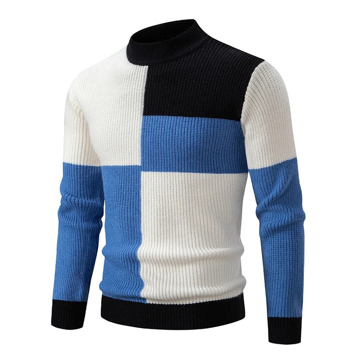 CARL - Strikket sweater med stand-up krave